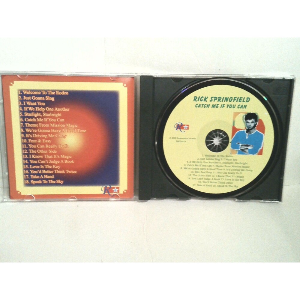 Rick Springfield Catch Me If You Can CD 2006 Renaissance Records HTF RARE - Picture 3 of 3